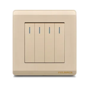 16A 220V 250V Wall Power Switch 4 Gang 1 2 Way Light Switch