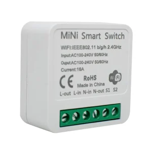 16A Mini WiFi Smart Home Relay Switch with App, Remote Control and Timer