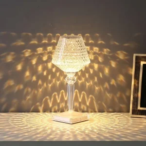 16Colors Acrylic USB LED Battery Modern Plug-In Bedroom Table Lamp Diamonds Bar Design Wine Glass Decorative Night Light