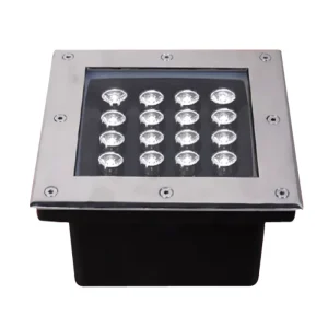 16W IP65 Landscape Outdoor Recessed Garden Spotlights Square LED Inground Uplights