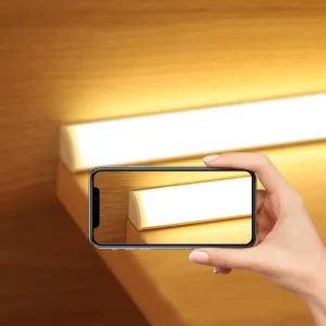 16x16mm V Type Under Cabinet Shelf Bar Strip Light 90 Glowing Table Kitchen Lighting Hand Sweep Motion Touch Sensor Dimmer