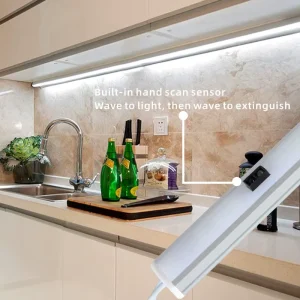 1708 Ultra-thin Smart Infrared LED Aluminum Profile Light with Hand Sweep Sensor for 24V Kitchen Cabinets