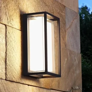 18 15 12W Aluminum Body Wall Light LED IP65 Waterproof Outdoor Garden LED Wall Light Square Shape with Photocell Function