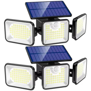 180 LED 3000LM IP65 Waterproof Outdoor Solar Wall Lights Solar Motion Sensor Street Lights for Garage Yard Patio