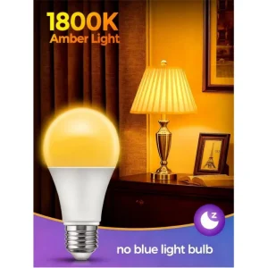 1800K Warm Amber Flicker-Free Dimmable LED Bulb