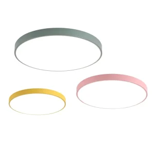 18W Modern Ultra Thin Acrylic LED Surface Mount Ceiling Light Iron Base 3000K CCT Cold White Remote Control AC Home Office