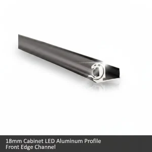 18mm Cabinet LED Aluminum Profile Front Edge Channel for Furniture Shelf LED Strip Lighting YB1001-31