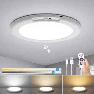 190mm Wireless Rechargeable LED Closet Light with Motion Sensor, Remote, 3 Colors, Dimmer, Magnetic