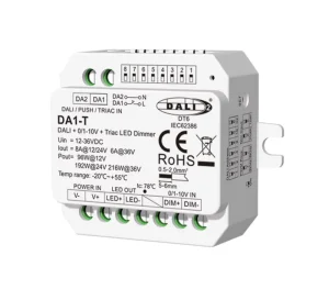 1CH 8A 12-36VDC CV DALI DT6 LED Controller 0-10V Triac Dimmer for Single-Color LED Strip DA1-T