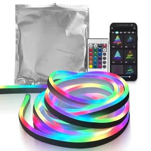 1M 3M 5M USB APP BT Remote Control Indoor Waterproof Flexible Smart PVC RGBIC LED Strip Set Light Strings Dimmable