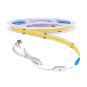 1m 2m 300cm COB LED Sewing Machine Light Strip Kit White USB 5V Powered with Touch Switch for Cabinet and Kitchen