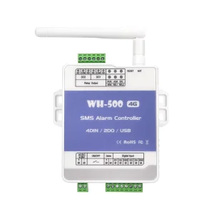 2-Channel Wireless GSM 4G Switch Controller with ABS Housing, 2000mAh Battery and Power Failure Alarm