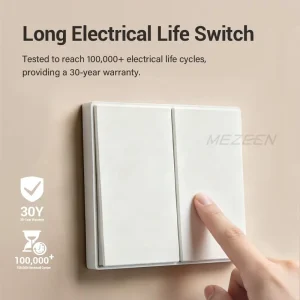 2 Gang 1 Way Light Switch Cover Soft Touch Matte PC Plate 10A 250V 80*73.2mm