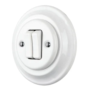2 Gang 2 Way Electric Ceramic Wall Switches and Socket