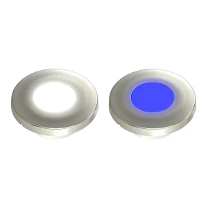 2 Inch LED Ceiling Light with Stainless Steel Finish Ring for RV Caravan Marine Boat Interior