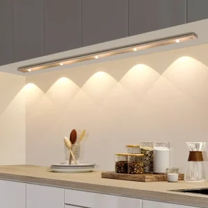 2-Pack Wireless Magnetic LED Cabinet Lights with Motion Sensor for Kitchen, Stairs, and Closet