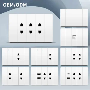 2-Pin 6-Pin 118 Type Light Switches and Sockets American Standard Wall Electrical Switch Socket