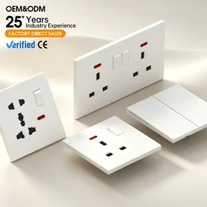 2 Way Wall Light Switch 1 2 3 4 Gang Home Electrical Socket Combo