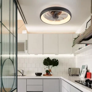 20-Inch Smart LED Ceiling Fan Light with 6 Wind Speeds, Remote Control, Dimmable Indoor Flat Panel Mount