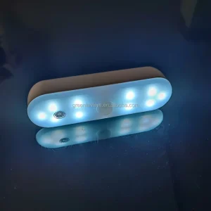 20-LED Touch-Control 3-Color PIR Motion Sensor Under Cabinet Light, USB Rechargeable, 11 cm