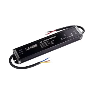 200W Slim Waterproof IP67 LED Driver Outdoor Rainproof AC-DC 12V/24V Power Supply for Strip Lights