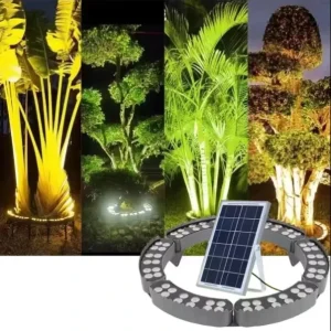 20W 25W Linkable Solar Hug Tree Light Outdoor IP65 Waterproof Dawn to Dusk Garden Landscape LED Spot Light Ring Palm Tree Lamp
