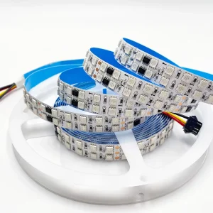 20mm Double Row 12V 24V WS2811 Addressable RGBIC LED Strip 120LED Pixels DMX RGB High Power Programmable Smart LED Strip Light
