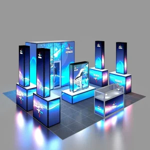 20x20ft Modular Backlit Aluminum SEG Light Box Custom Print Portable Exhibition Stand