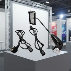 21W 25W LED Exhibition Arm Light with Connectable Clip Lights for Fabric Backdrops, Photography Studios, and Live Streaming