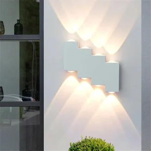 220V/110V Modern Exterior Mounted Outdoor Decoration Indoor Fixtures IP65 LED Outside Wall Lamp Light for Home