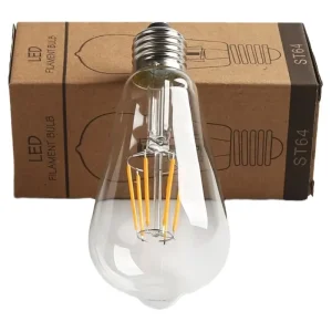 220V 110V Non Dimmable 4W 6W 8W 12W 16W Edison Bulb 2700K Warm White 4000K Natural White ST64 LED Filament Lampfor Coffee