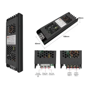 220V 240V AC to 12V 24V DC LED Driver Power Supply Transformer for LED Strip Cabinet and Neon Light