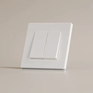 220V-250V 10A EU Standard 2 Gang 1 Way 2 Way Wall Light Switch Flame Retardant PC Electrical On/Off Button Switch