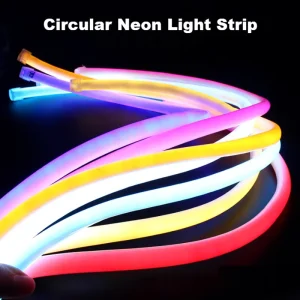 220V High voltage Circular LED Strip with Flexible Neon Light Strip Outdoor Waterproof 360 Degree Luminous LED Strip