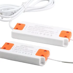 220V LED Lighting Transformer Slim Single Output DC Driver 12V 24V for Flood Lamps Plastic Case