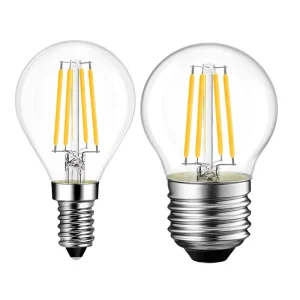 220V Warm White Clear Glass E27/E14 G45 Vintage Globe Edison LED Filament Bulb for Pendant Chandelier Lighting