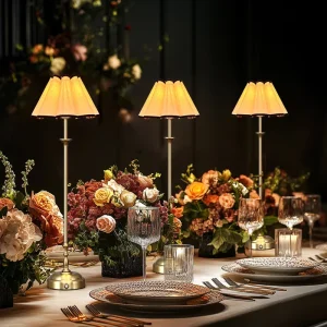 23 Inches European Style Cordless Rechargeable Table Lamp for Restaurants Hotel Wedding Light