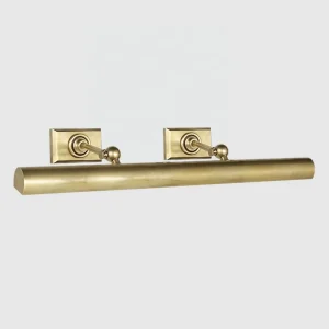 24″ Brass, Antique Brass, or Bronze Metal-Shade Wall Sconce Picture Light for Cabinets