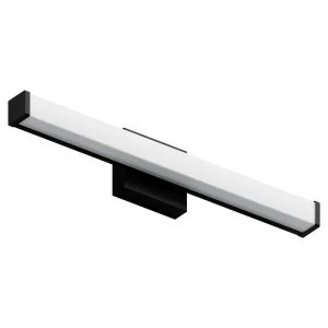 24-Inch Vanity Light, Black and Chrome, 120VAC, Dimmable, for Bathroom Cabinets