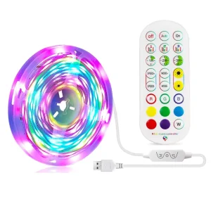 24-key Bluetooth app music controller LED strip light kit 5V TV background light