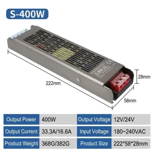 24V 100W Indoor LED Lighting Power Supply Semi Filling Glue Switching with AC DC Constant Voltage Driver Transformer