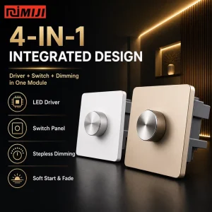 24V 150W 86x86mm AC 100-240V Flame-Retardant PC Housing Wall-Mount LED Light Control Rotary Dimmer Touch Switch Panel