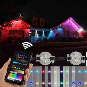 24V 4-Wire Outdoor IP68 Waterproof App Remote Control Smart Permanent RGBW LED Pixel Point Light