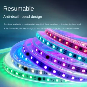 24V 5050 Magic Color Smart Strip Lights Outdoor Waterproof Horse Running Streamers Light Chasing Project Lighting Strip
