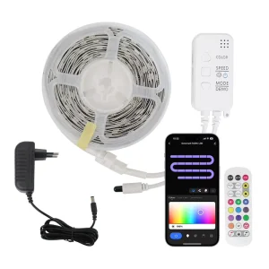 24V 5m RGBIC 5050 LED Strip Light DIY Color Smart WiFi APP Control WS2811 Timing