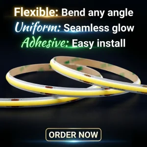 24V High Density 320LEDs M COB Flex Led Strips 8mm Width Copper Wire Flexible LED Tape Light USB Indoor Home Decoration