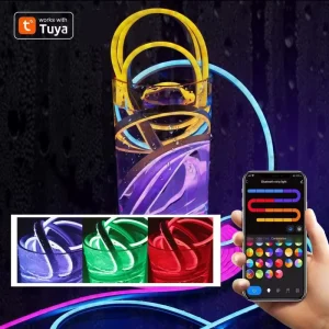 24V IP65 Waterproof RGB LED Neon Strip App Control Music Sync Voice Command