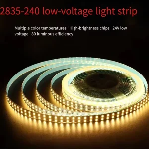 24V LED Strip, Low-Voltage Double-Row, 240 LEDs, Self-Adhesive