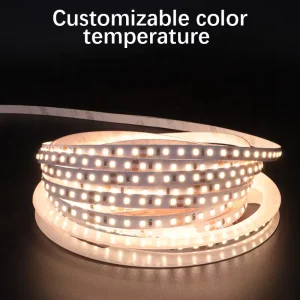 24V Low Voltage 8mm SMD2835 LED Strip Light Dimmable 3000K CCT for Display Cabinet Lighting