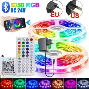 24V RGB Bluetooth LED Strip Light 5M 10M 15M 20M 30M 40M with App